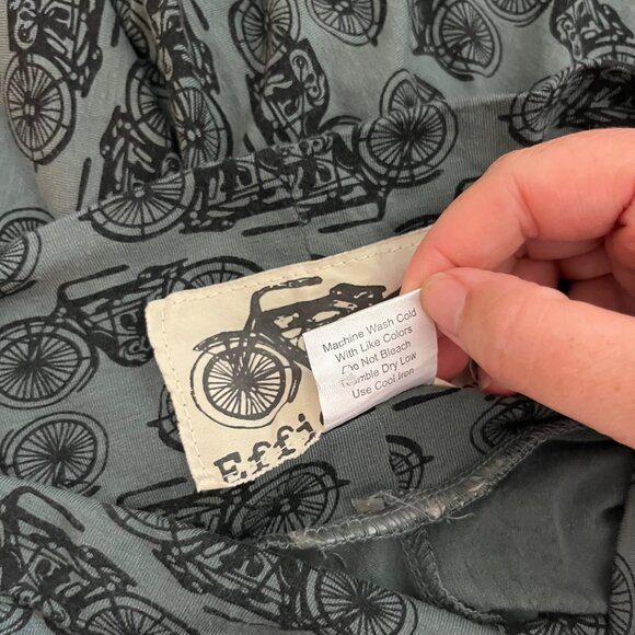 Effie's Heart skirt women's M gray bicycle print flowy A line pull on skirt stre - Picture 3 of 6